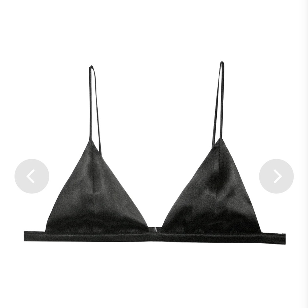 fleur de mal black silk bralette